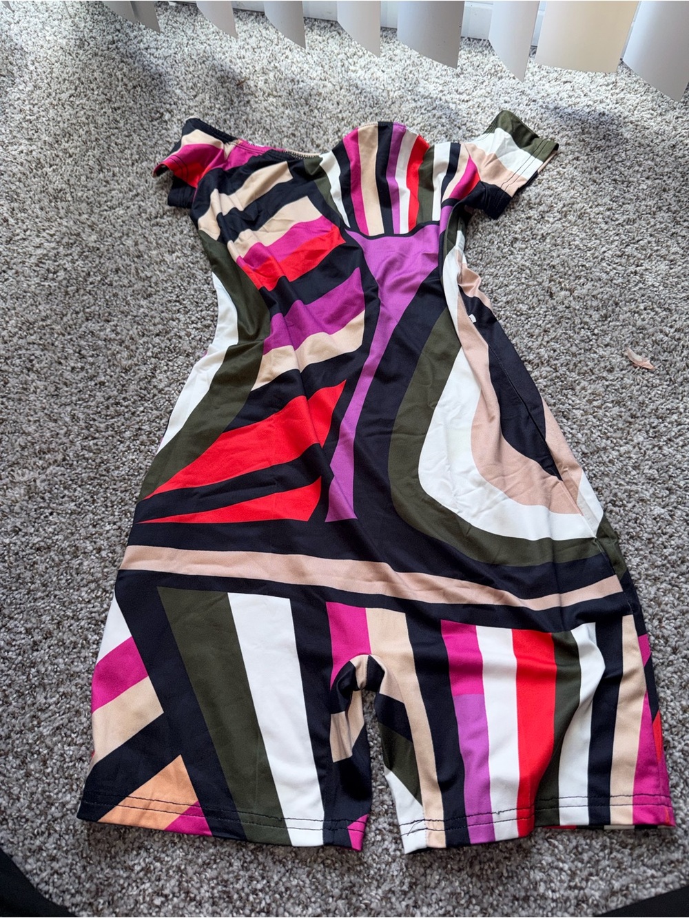 Off-Shoulder Multicolor Striped Bodycon Dress